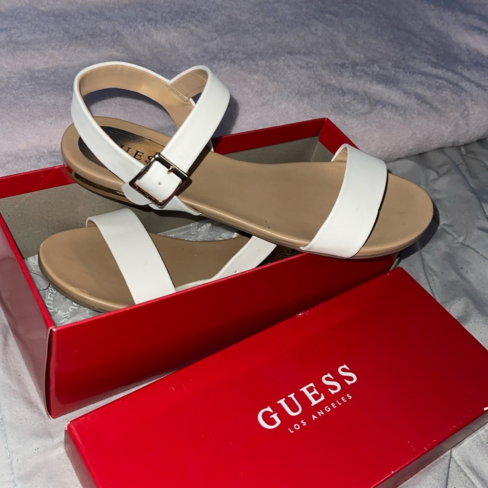 White sandals